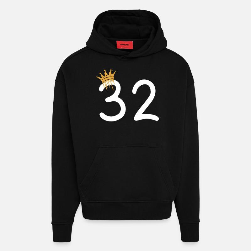 32 - Sweat à capuche bio épais oversize fabriqué en UE - SOLID BLACK