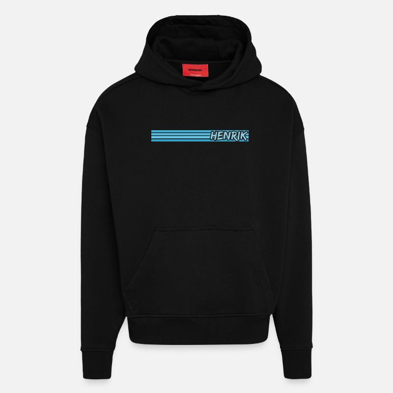 Henrik - Sweat à capuche bio épais oversize fabriqué en UE - SOLID BLACK