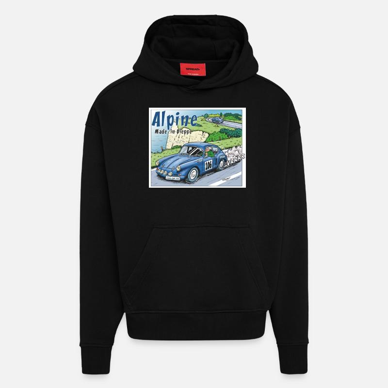 Polete in Alpin 106 - Hoodie- made by SPREAD - SOLID BLACK