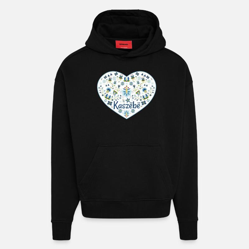 Das Herz von Kaszebe - Hoodie- made by SPREAD  - SOLID BLACK
