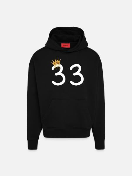 33 - Sweat à capuche bio épais oversize fabriqué en UE - SOLID BLACK