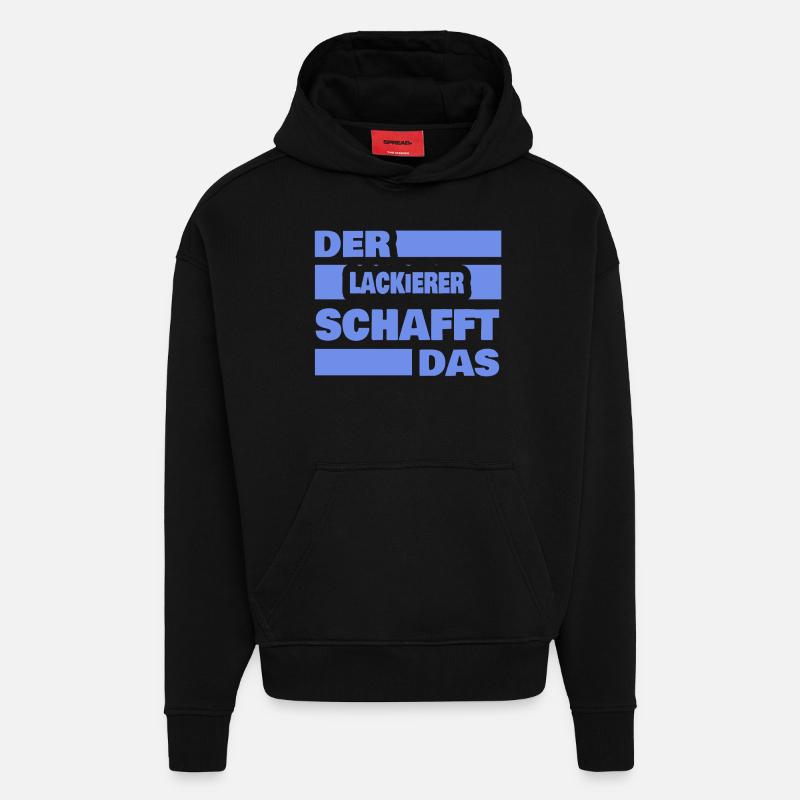 Work Painter - Hoodie- made by SPREAD  - SOLID BLACK