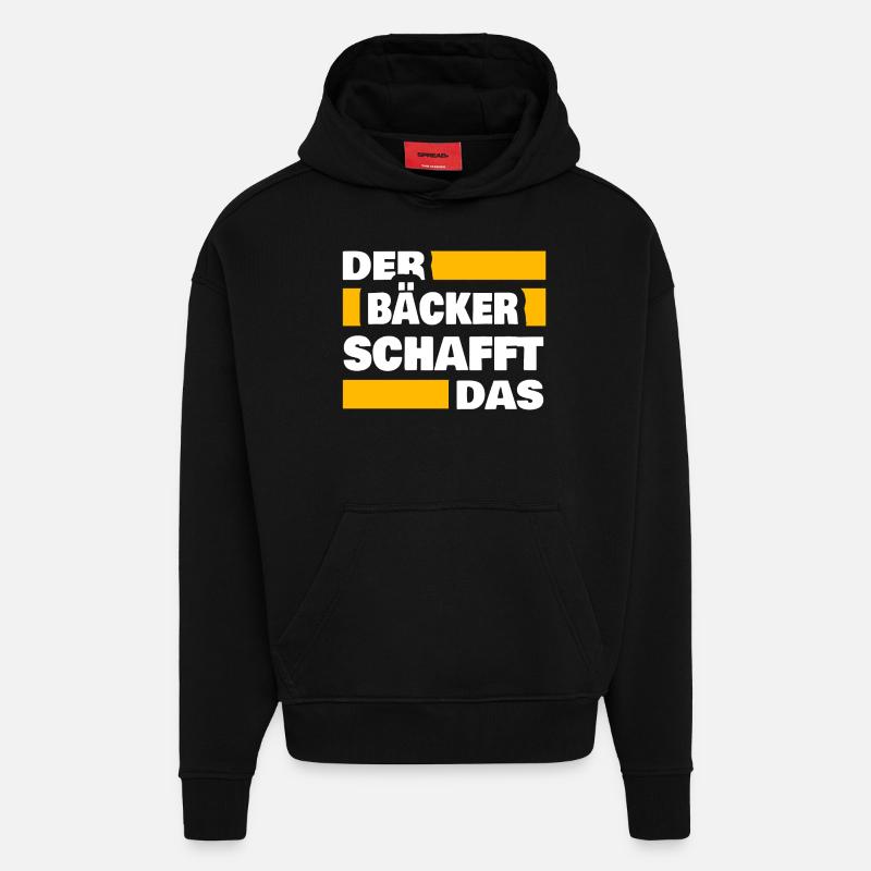 Bäcker als Arbeit - Hoodie- made by SPREAD  - SOLID BLACK