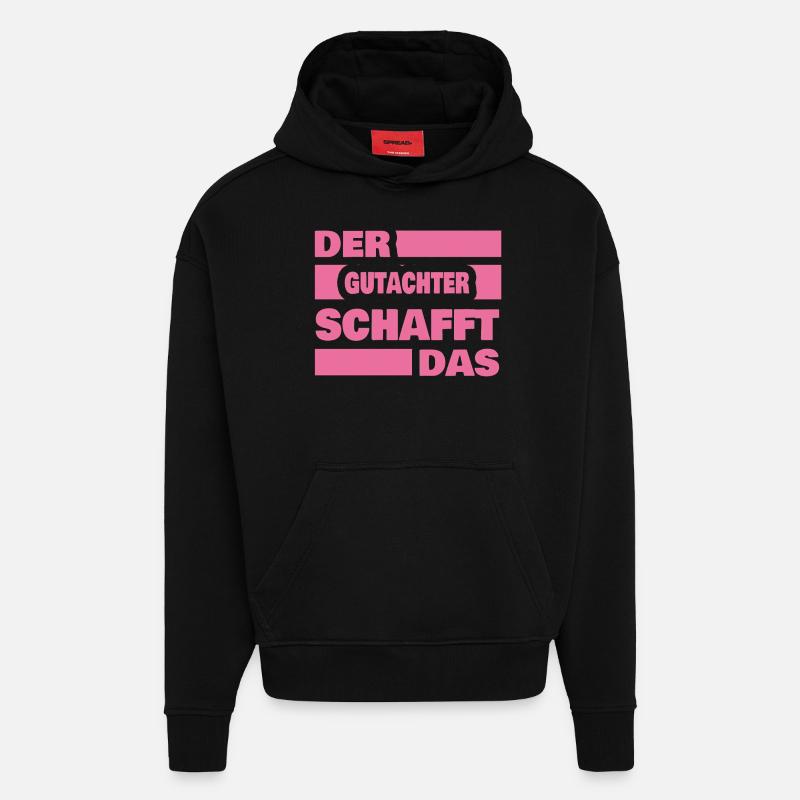 Work Evaluator - Hoodie- made by SPREAD  - SOLID BLACK