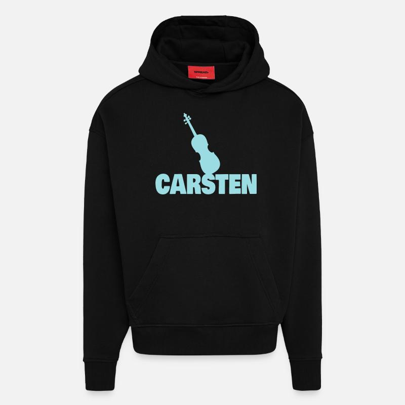 Viola Carsten - Sweat à capuche bio épais oversize fabriqué en UE - SOLID BLACK