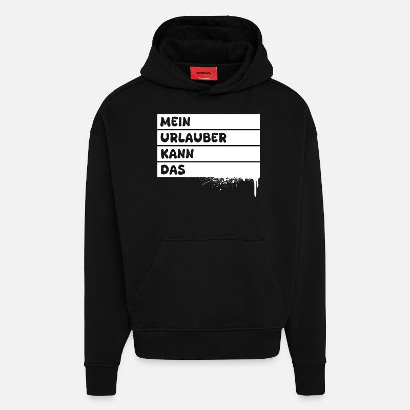 Vacancier - Sweat à capuche bio épais oversize fabriqué en UE - SOLID BLACK