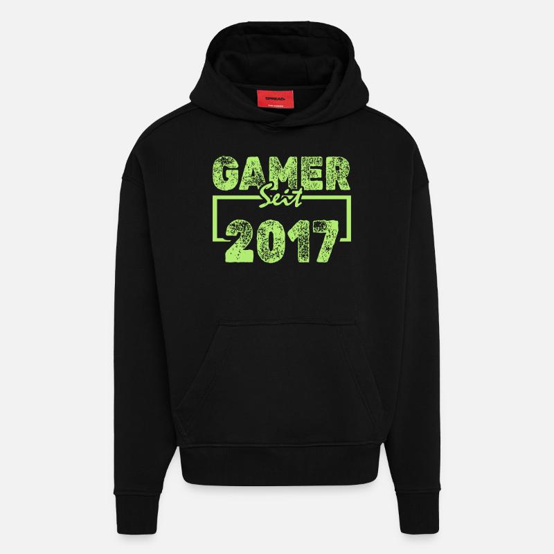 2017 - Sweat à capuche bio épais oversize fabriqué en UE - SOLID BLACK