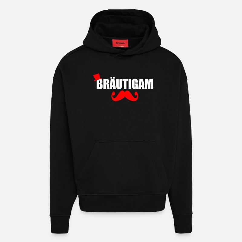 Bräutigam - Hoodie- made by SPREAD  - SOLID BLACK