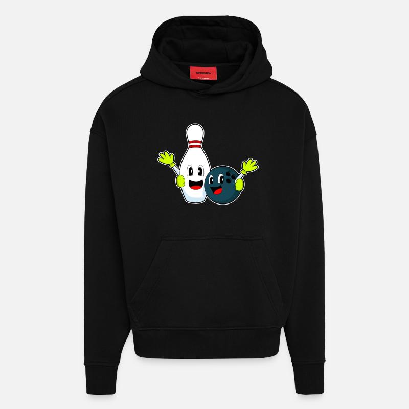 Bowling-Pin Bowling Bowlingkugel - Hoodie- made by SPREAD  - SOLID BLACK