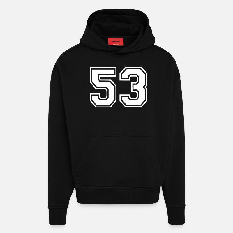 53 - Sweat à capuche bio épais oversize fabriqué en UE - SOLID BLACK