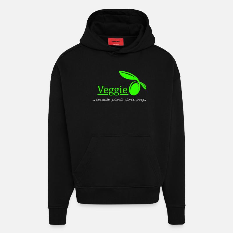 Veggie - Vegetarier. Geschenk Idee - Hoodie- made by SPREAD  - SOLID BLACK