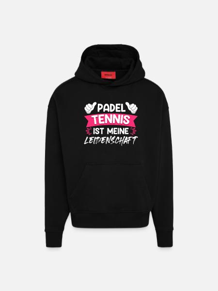 Padel TENNIS IS MY PASSION - Hoodie- made by SPREAD - SOLID BLACK