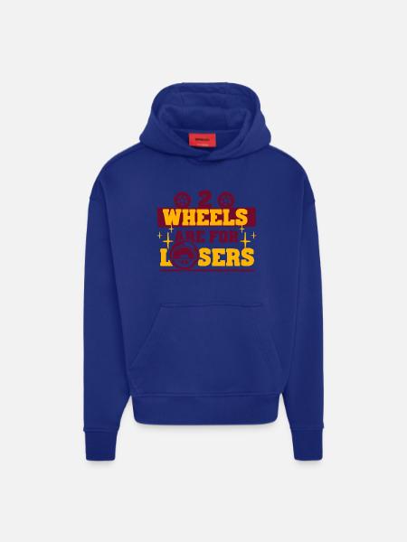Monowheel Monocyclist - Hoodie- made by SPREAD  - SOLID BLACK