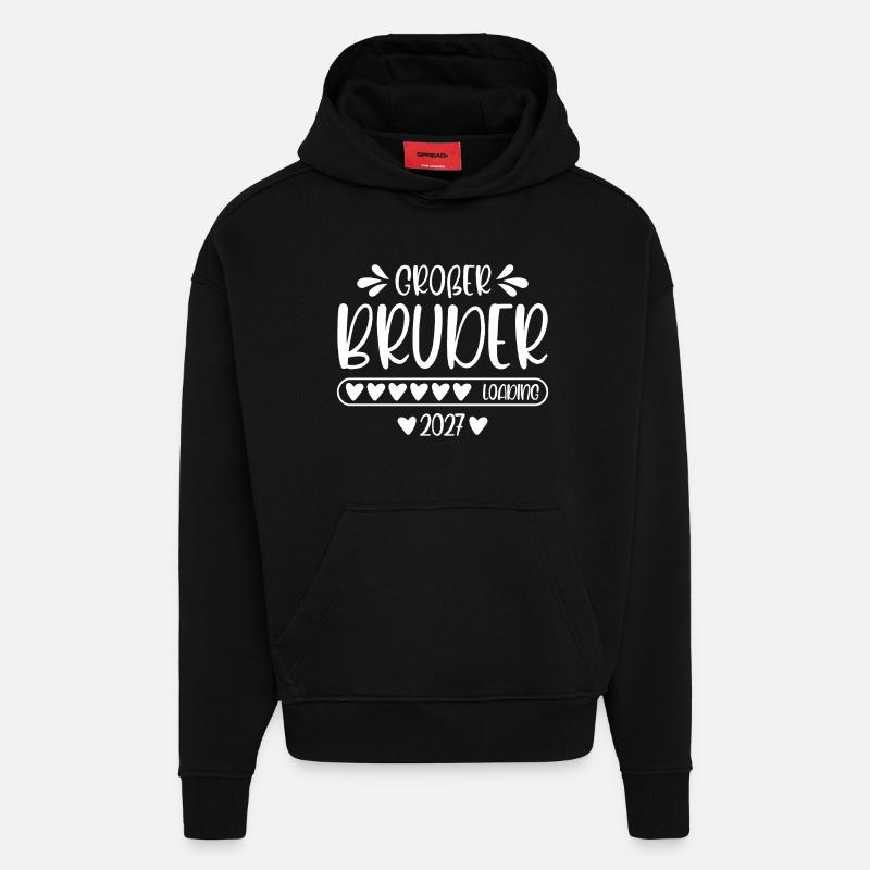 Großer Bruder 2027 loading - Hoodie- made by SPREAD  - SOLID BLACK