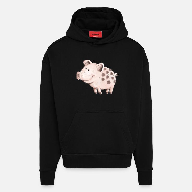 Süßes Schwein - Hoodie- made by SPREAD  - SOLID BLACK