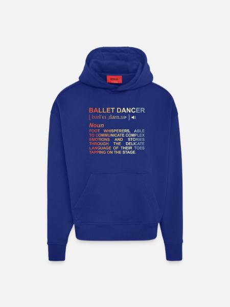 Danseuse de ballet Explication des termes - Sweat à capuche bio épais oversize fabriqué en UE - SOLID BLACK
