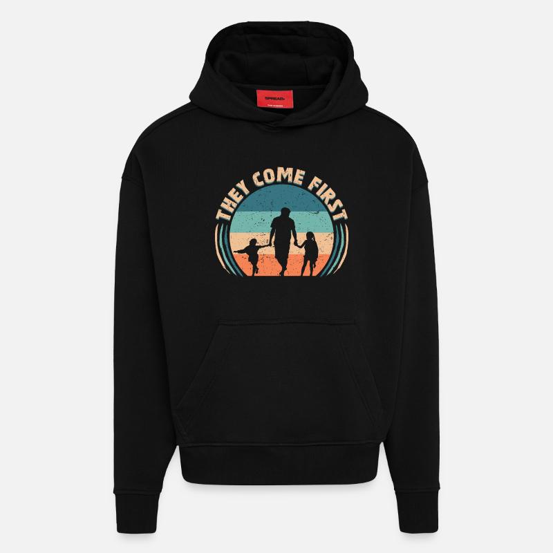 Single Dad Single Dad - Hoodie- made by SPREAD  - SOLID BLACK