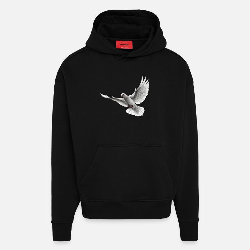 Taube - Hoodie- made by SPREAD  - SOLID BLACK