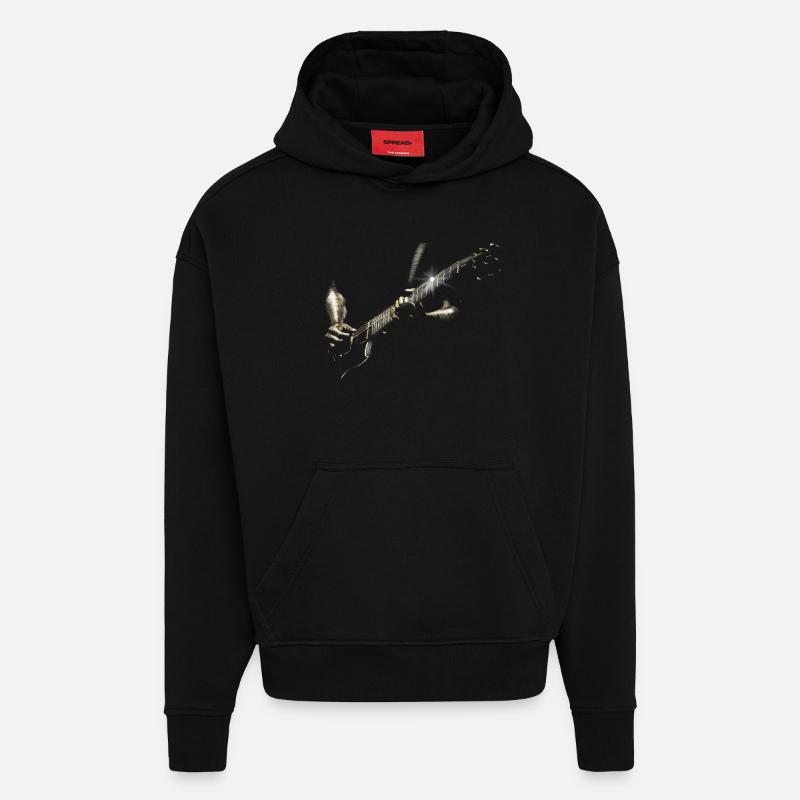 gitarre - Hoodie- made by SPREAD  - SOLID BLACK