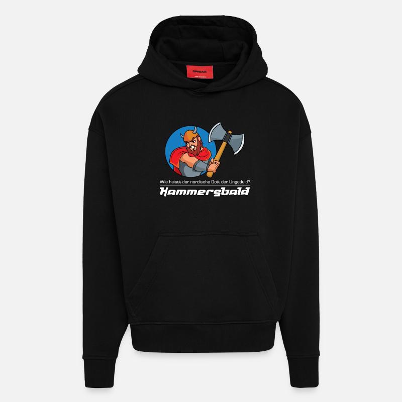 Hammersbald Wikinger - Hoodie- made by SPREAD  - SOLID BLACK