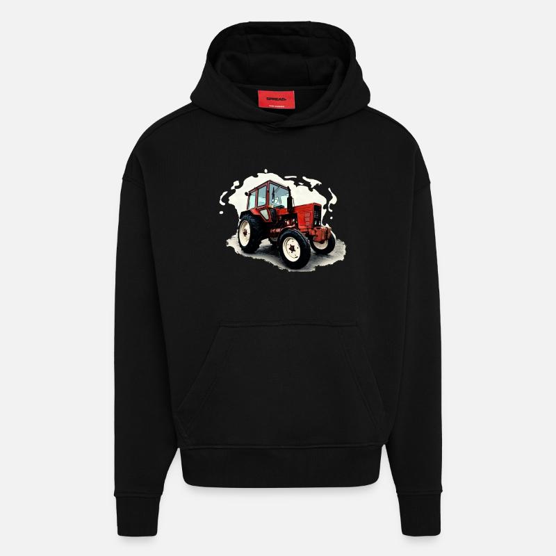 Traktor Belarus MTS 550 - Hoodie- made by SPREAD  - SOLID BLACK