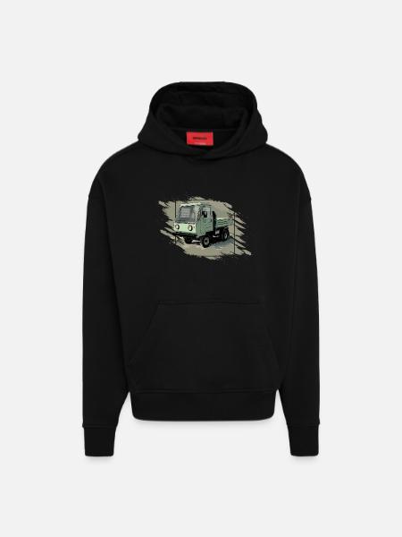 MULTICAR M24 GDR Truck - Hoodie- made by SPREAD - SOLID BLACK