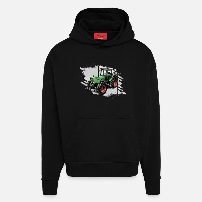 Traktor Farmer 306 - Hoodie- made by SPREAD - SOLID BLACK
