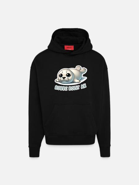 Robbe rollt an - Hoodie- made by SPREAD  - SOLID BLACK