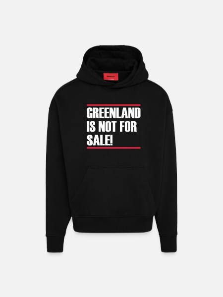 Greenland Is Not For Sale - Hoodie- made by SPREAD  - SOLID BLACK