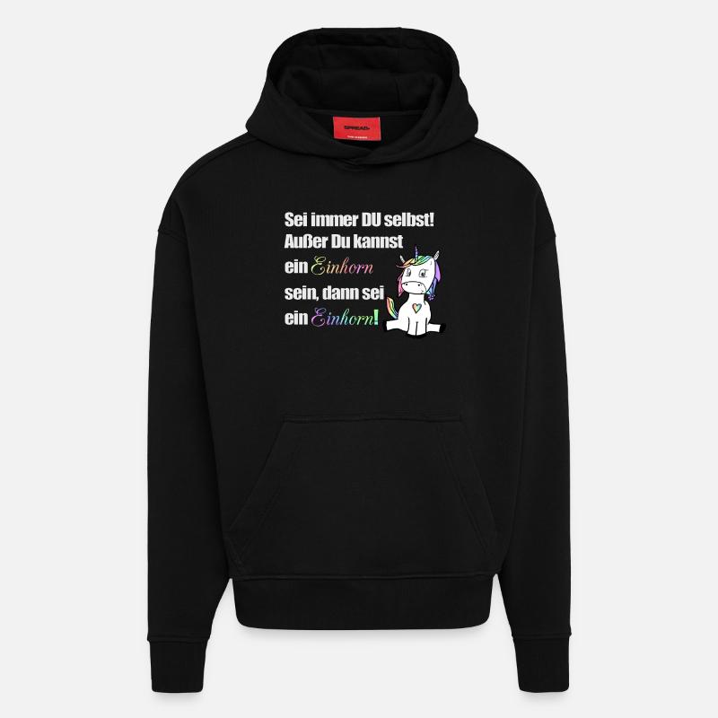 Sei immer du selbst - Hoodie- made by SPREAD  - SOLID BLACK