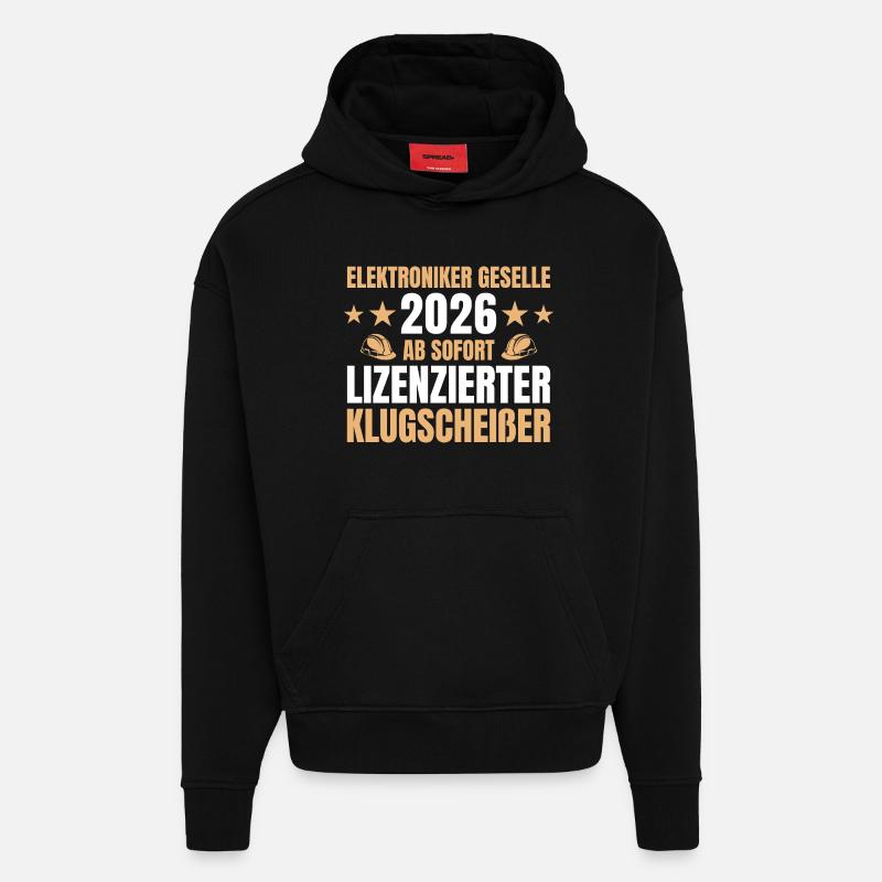 Electronics Technician Journeyman 2026 Completed Training - Hoodie- made by SPREAD  - SOLID BLACK