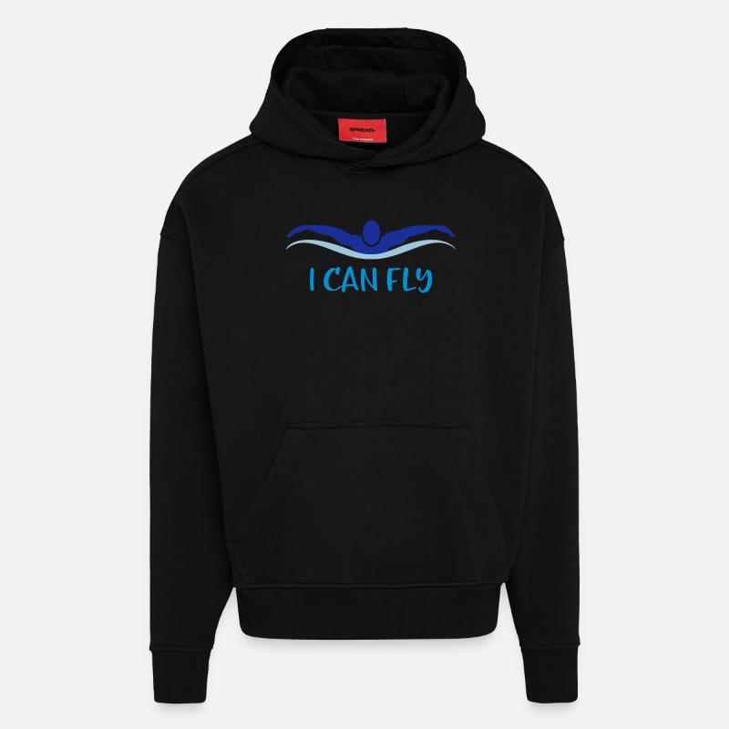 nage - Sweat à capuche bio épais oversize fabriqué en UE - SOLID BLACK