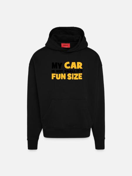 Small car - Sweat à capuche bio épais oversize fabriqué en UE - SOLID BLACK