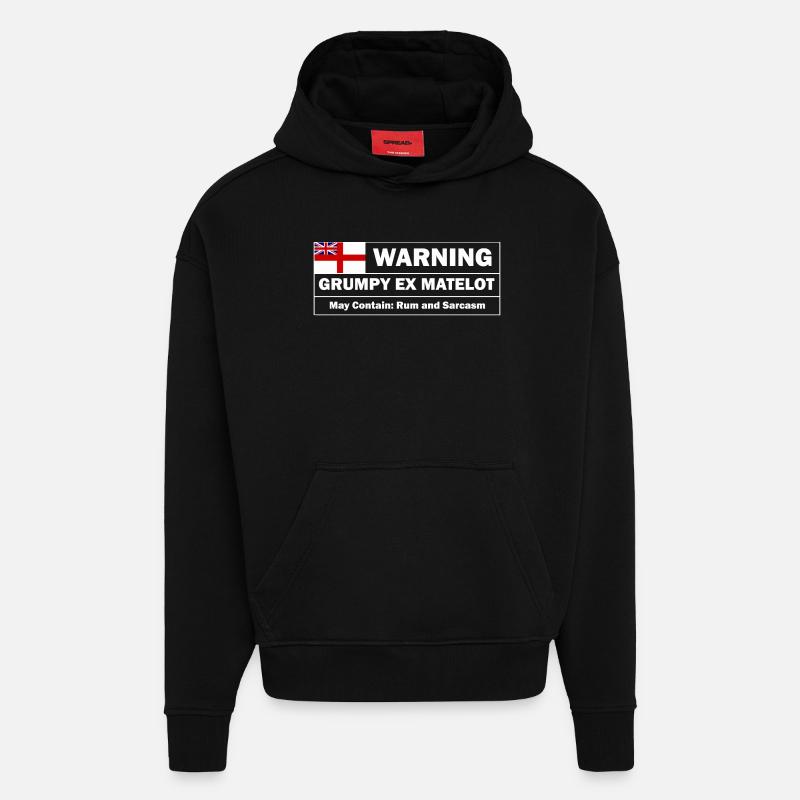 Grumpy Ex-matelot - Hoodie- made by SPREAD - SOLID BLACK