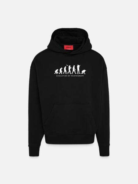 Evolution of photography 3 - Hoodie- made by SPREAD - SOLID BLACK
