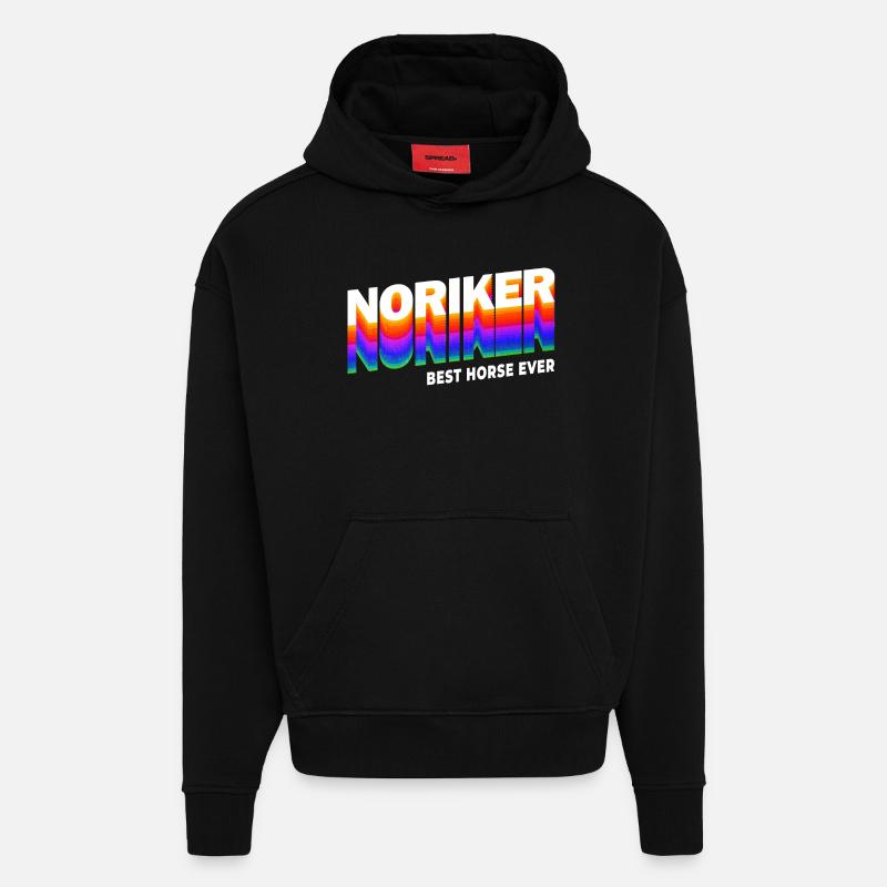 Noriker Pferde Design / Geschenkidee - Hoodie- made by SPREAD - SOLID BLACK