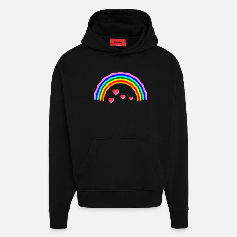 Regenbogenherz Regenbogenherz - Hoodie- made by SPREAD  - SOLID BLACK
