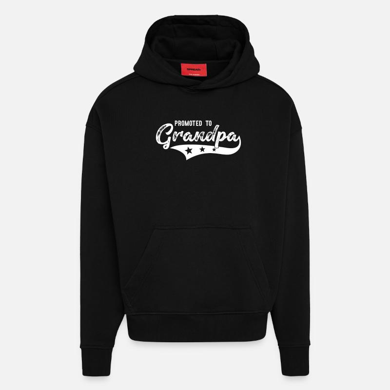 Befördert zum Opa Werdender Großvater - Hoodie- made by SPREAD  - SOLID BLACK