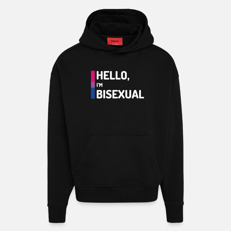 Hallo, ich bin bisexuell - Hoodie- made by SPREAD  - SOLID BLACK