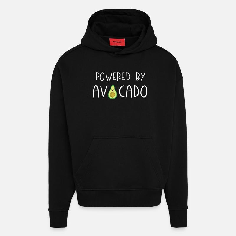 Propulsé par Avocado - Sweat à capuche bio épais oversize fabriqué en UE - SOLID BLACK