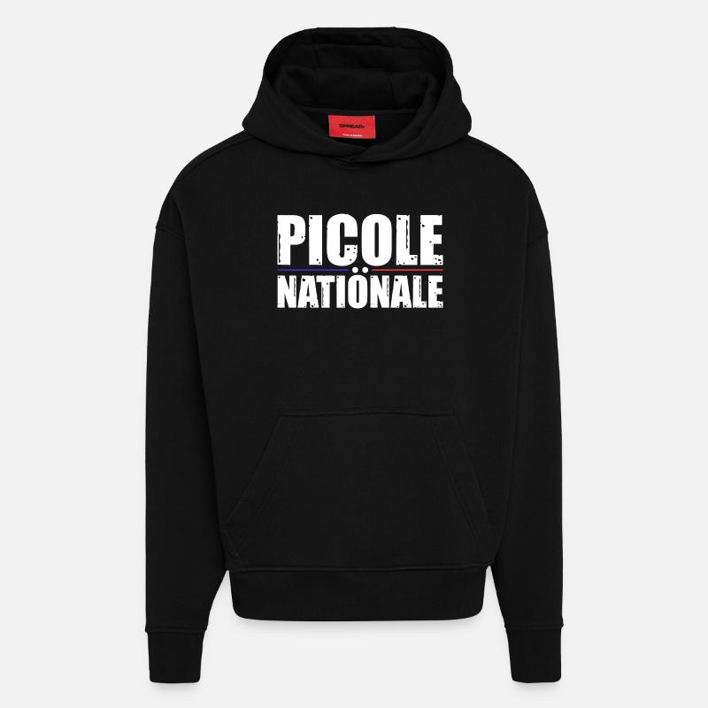 Picole Nationale - Sweat à capuche bio épais oversize fabriqué en UE - SOLID BLACK