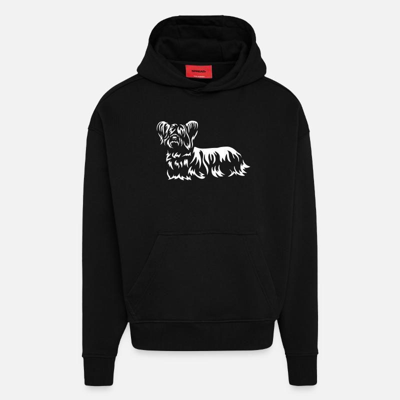 Skye Terrier "Black Edition" - Hoodie- made by SPREAD - SOLID BLACK
