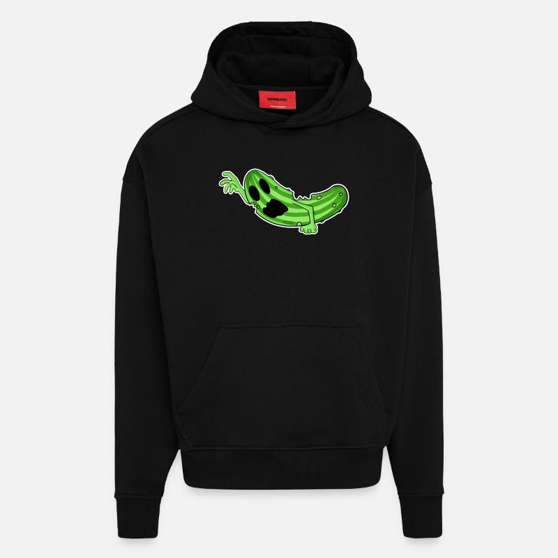 Zombie Gurke Horror - Hoodie- made by SPREAD  - SOLID BLACK