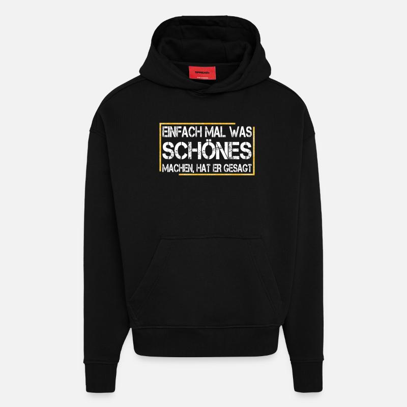 Just do something nice, he said - Hoodie- made by SPREAD  - SOLID BLACK