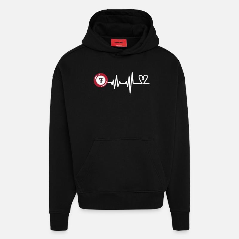 Billard Billardkugel - Hoodie- made by SPREAD  - SOLID BLACK