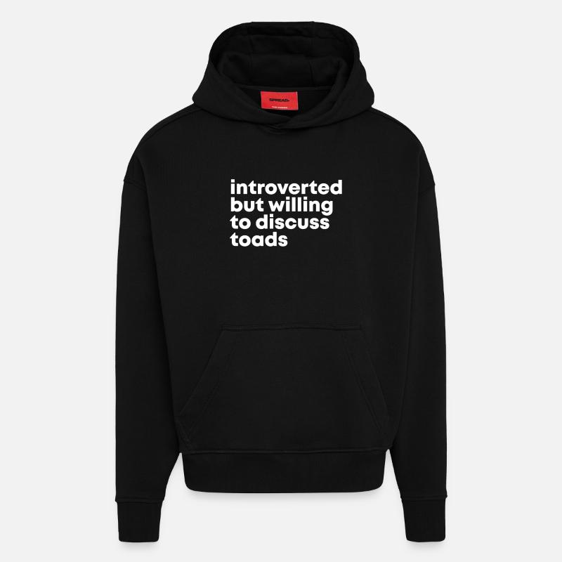 Toad Toad Toad - Hoodie- made by SPREAD  - SOLID BLACK