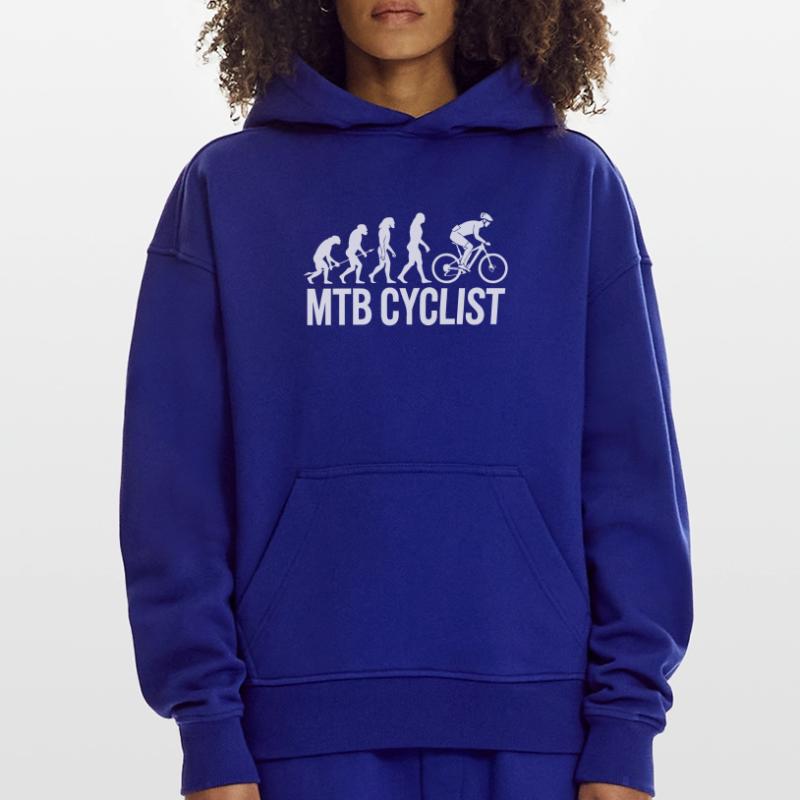 Evolution einer MTB-Radfahrer-Silhouette Hoodie- made by SPREAD 