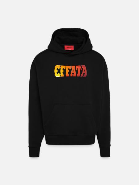 EFFATA - Hoodie- made by SPREAD - SOLID BLACK