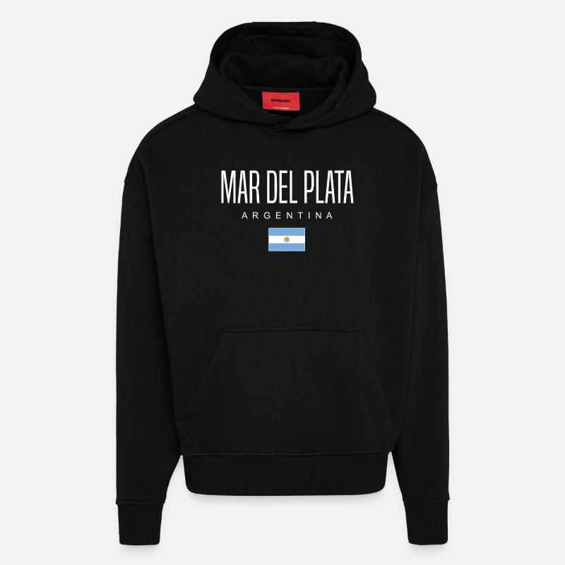 Mardelplata Argentinien Argentinier - Hoodie- made by SPREAD  - SOLID BLACK