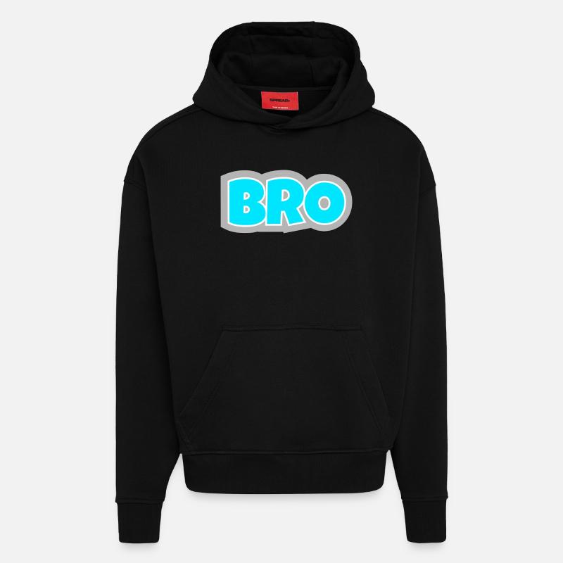 BRO - das Statement für echte Freundschaft-Vibes. - Hoodie- made by SPREAD  - SOLID BLACK